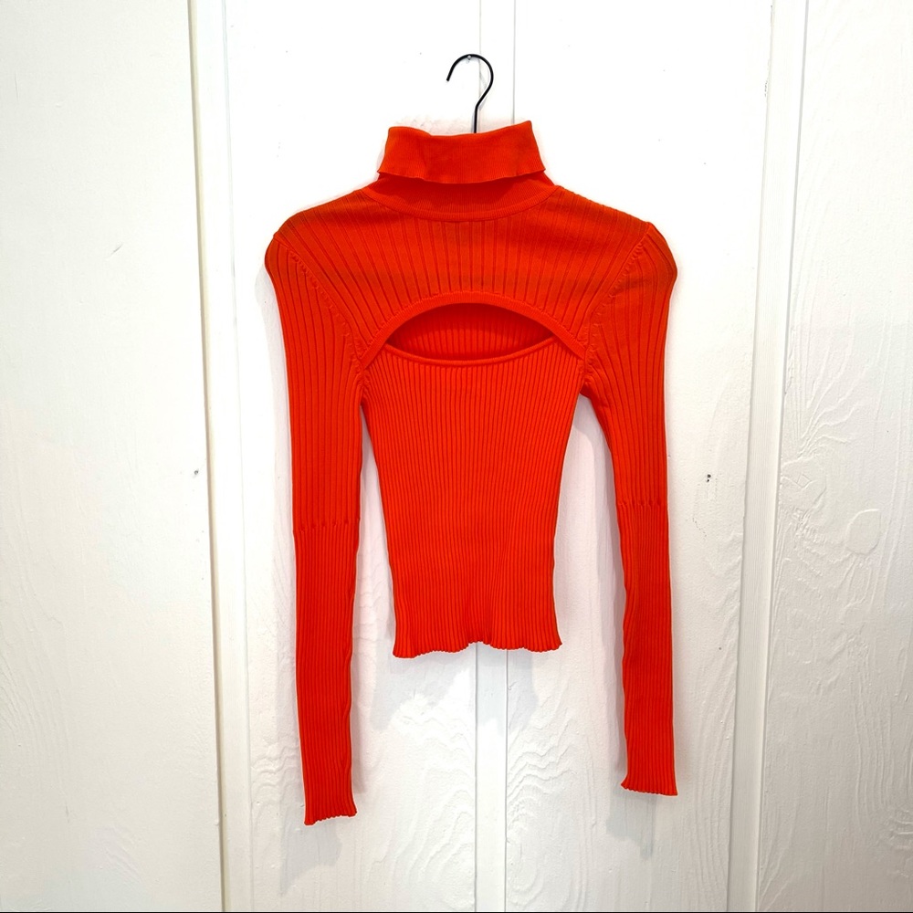 ASOS Burnt Orange Turtle Neck With Open Chest